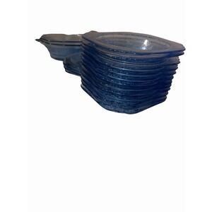 Vintage Federal Glass Company Madrid Blue Pattern-huge 8 Place Setting Huge Lot